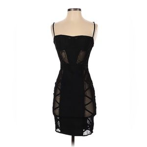 Black mesh minidress